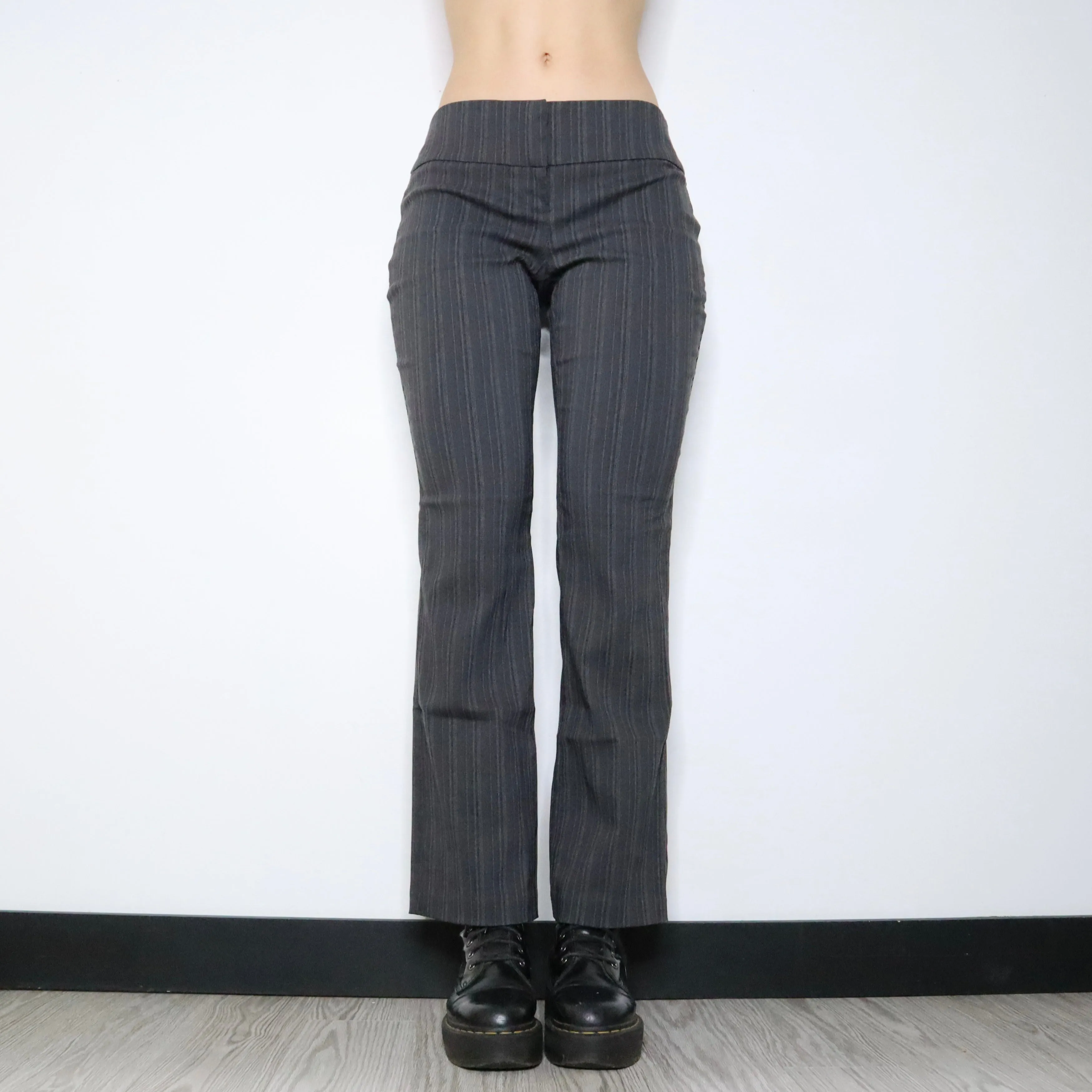 90s Gray Pinstripe Trousers (S/M)