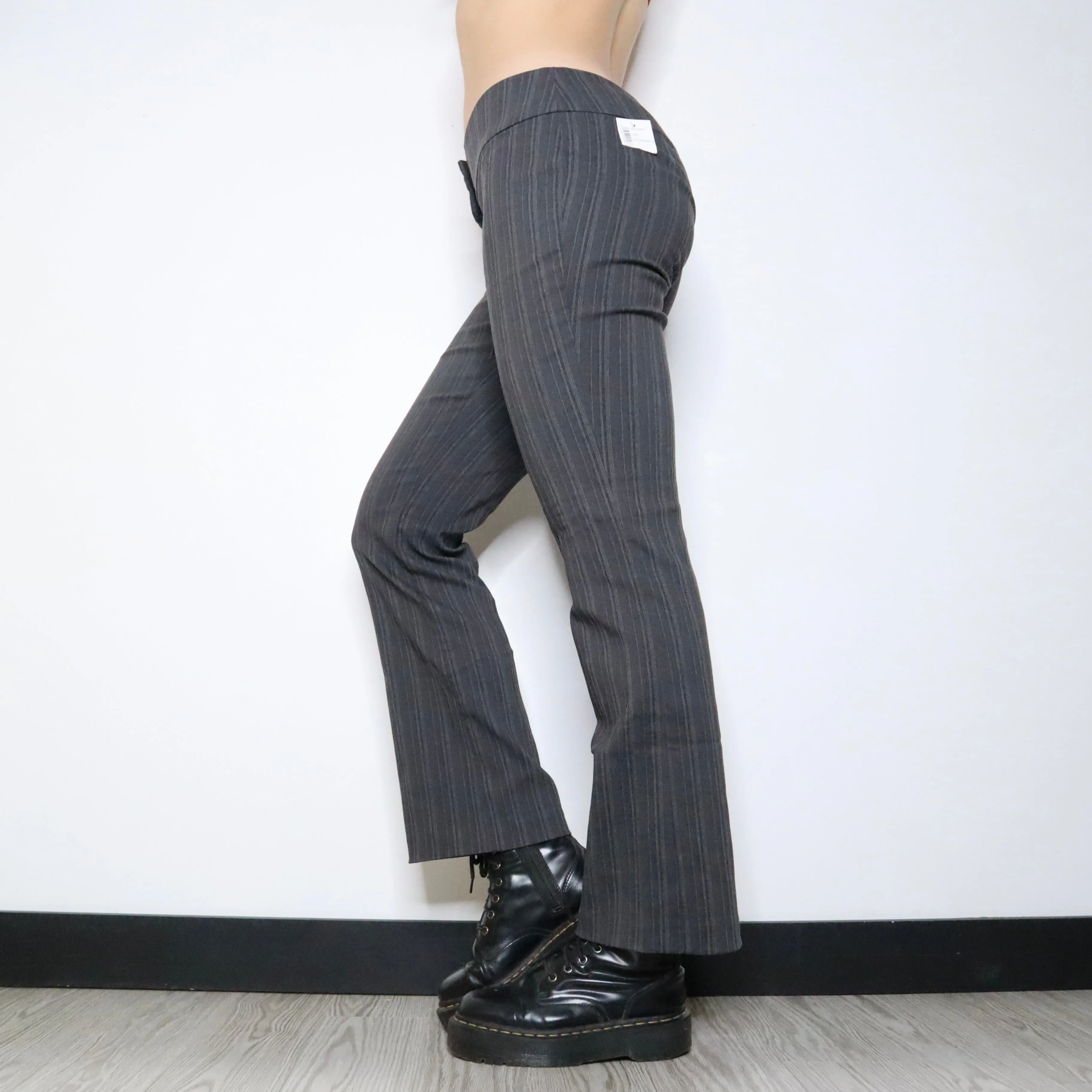 90s Gray Pinstripe Trousers (S/M)
