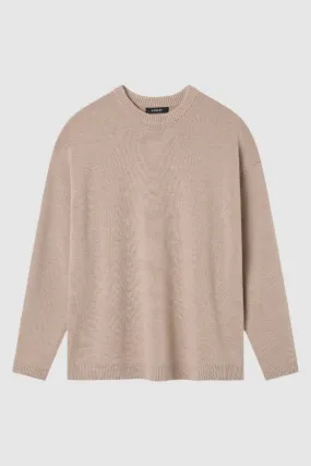A Emery Reid Crew Knit in Almond Melange