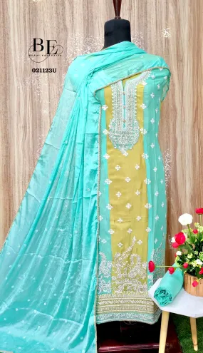 Beautiful Designer Pure Chinon Creap Salwar Suit