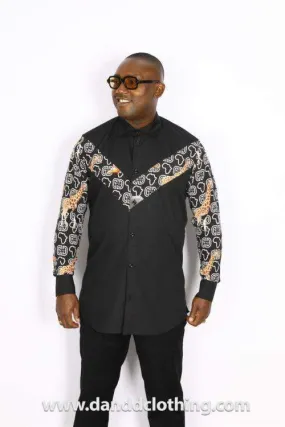 Black African print Shirt