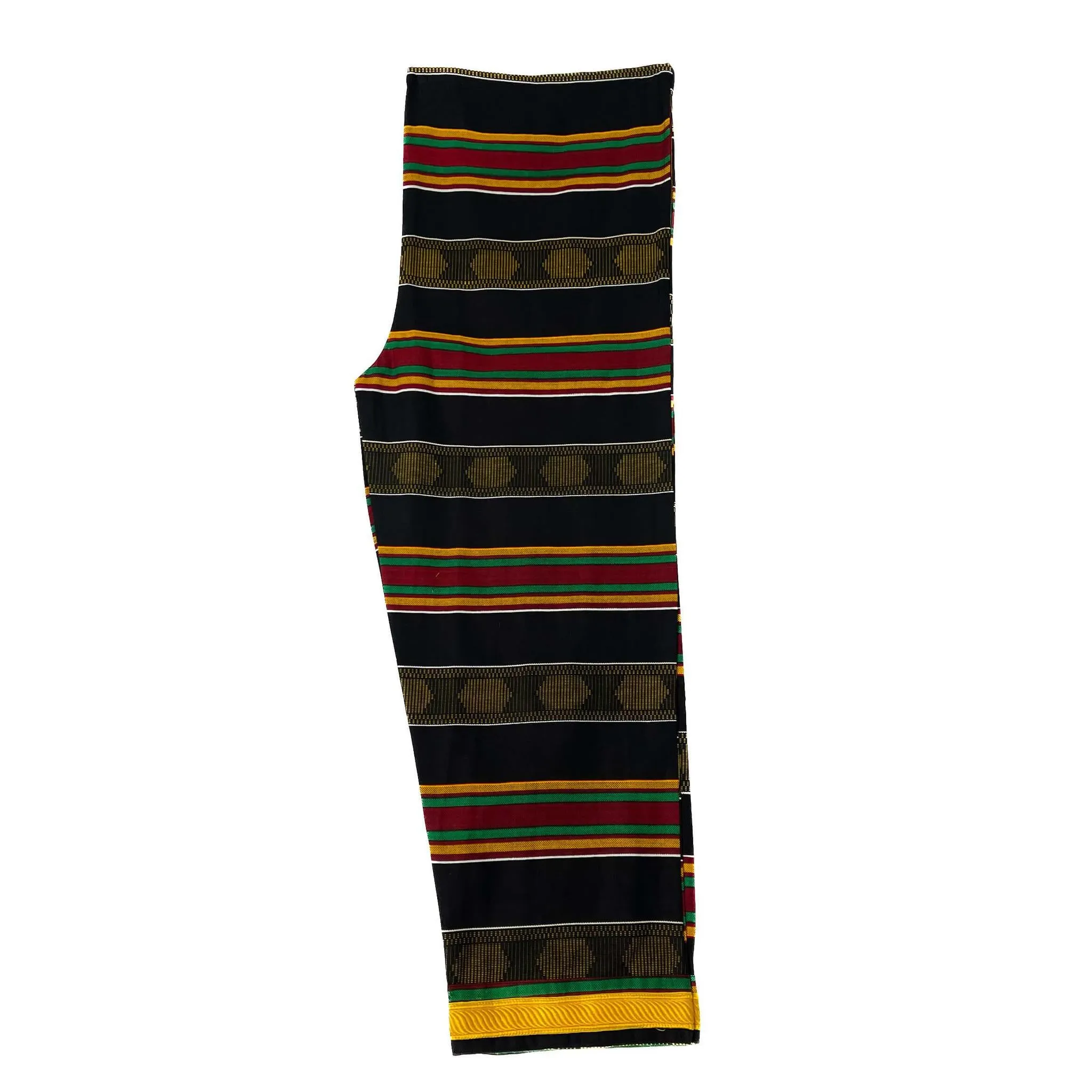 Black Embroidered Kente Set