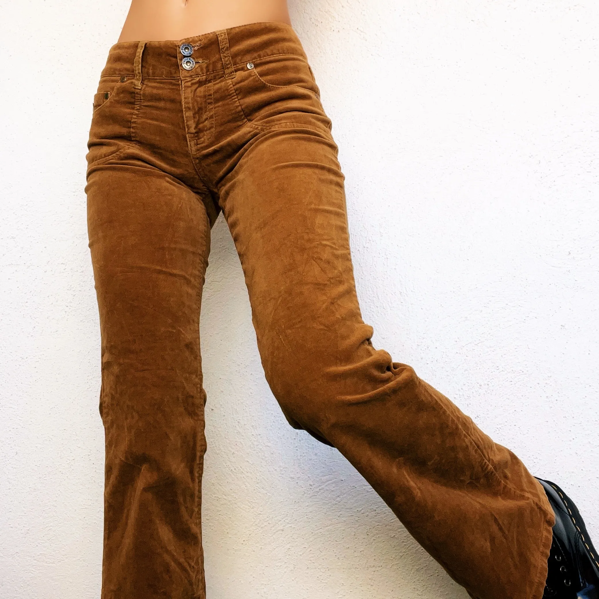 Early 2000s Velvety Tan Pants
