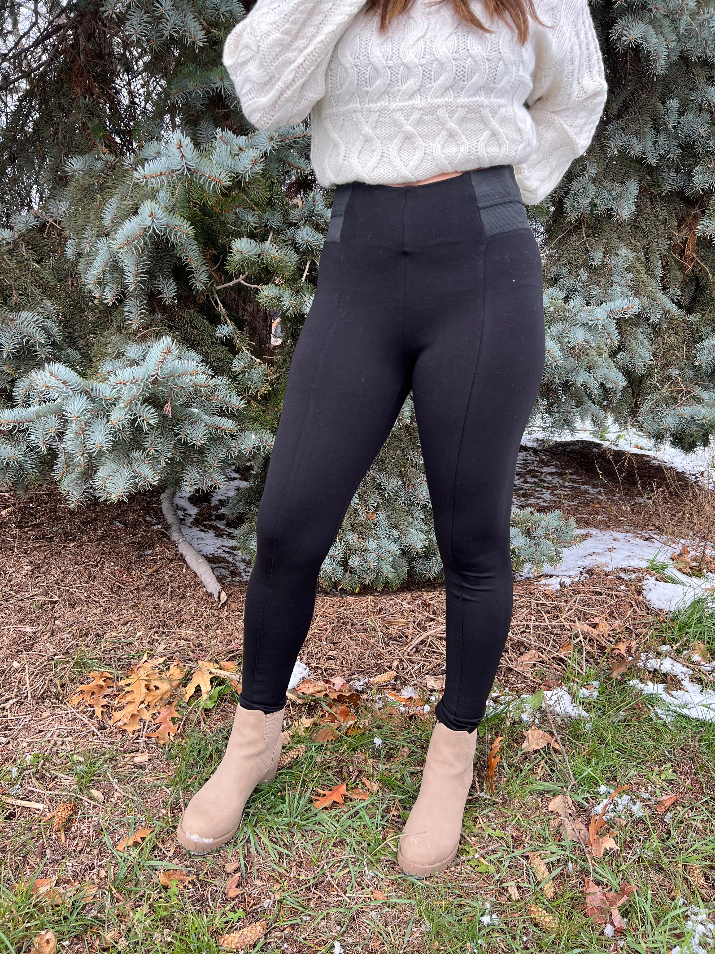 Elastic High Waistband Leggings