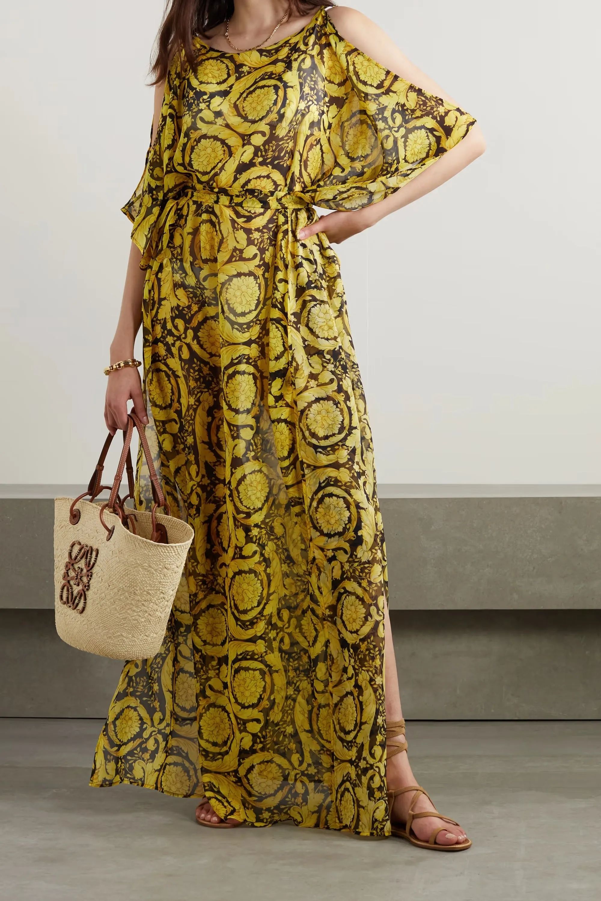 Elegant Georgette Kaftan, Lightweight Flowing Dress Caftan For Women's