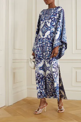 Elegant Organza Silk Kaftan, Soft, Lightweight Caftan For Women's