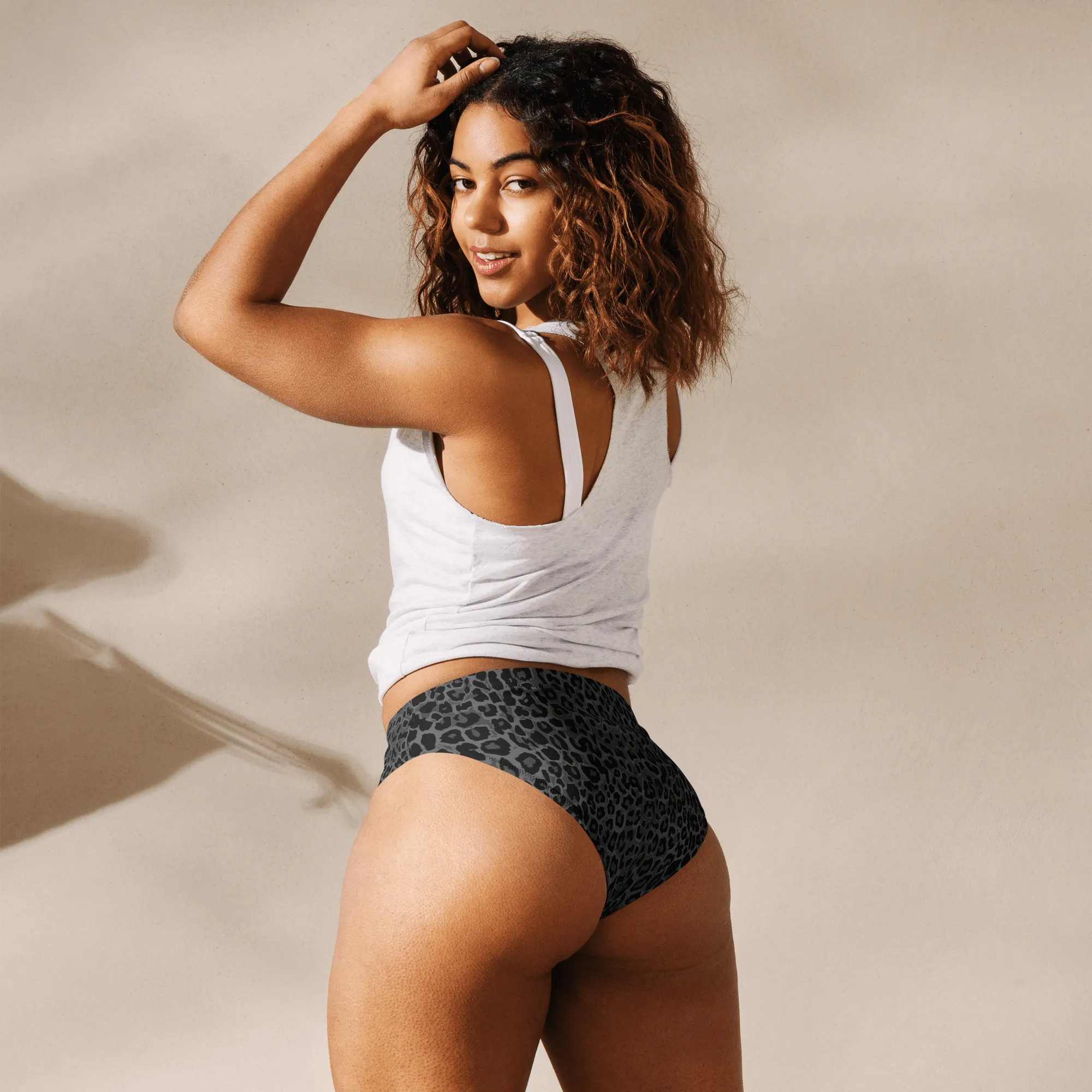 Goth Kitty High-Waisted Sport Bikini Bottom