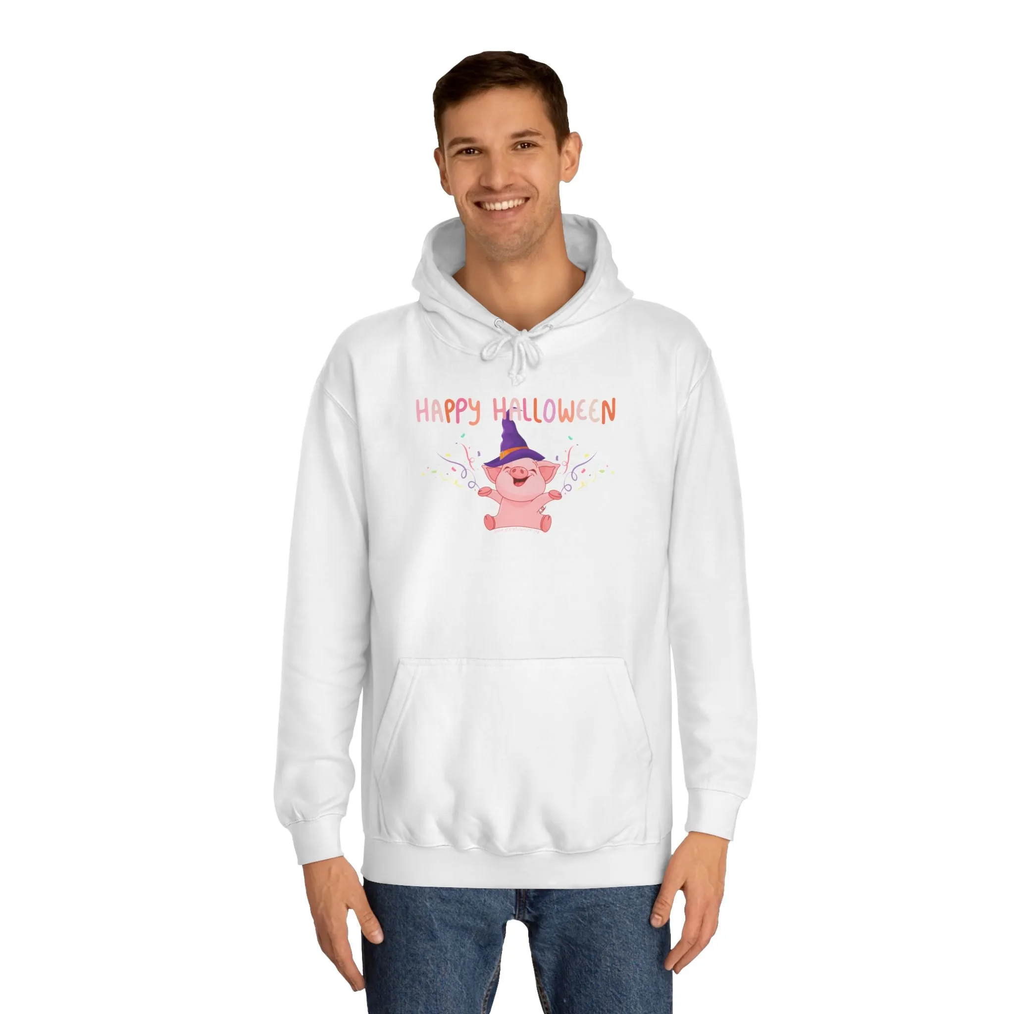 Happy Halloween Pig - Unisex College Hoodie
