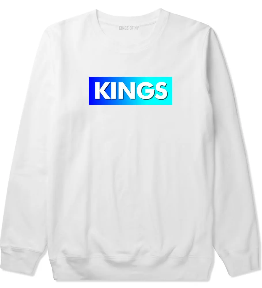 Kings Blue Gradient Boys Kids Crewneck Sweatshirt