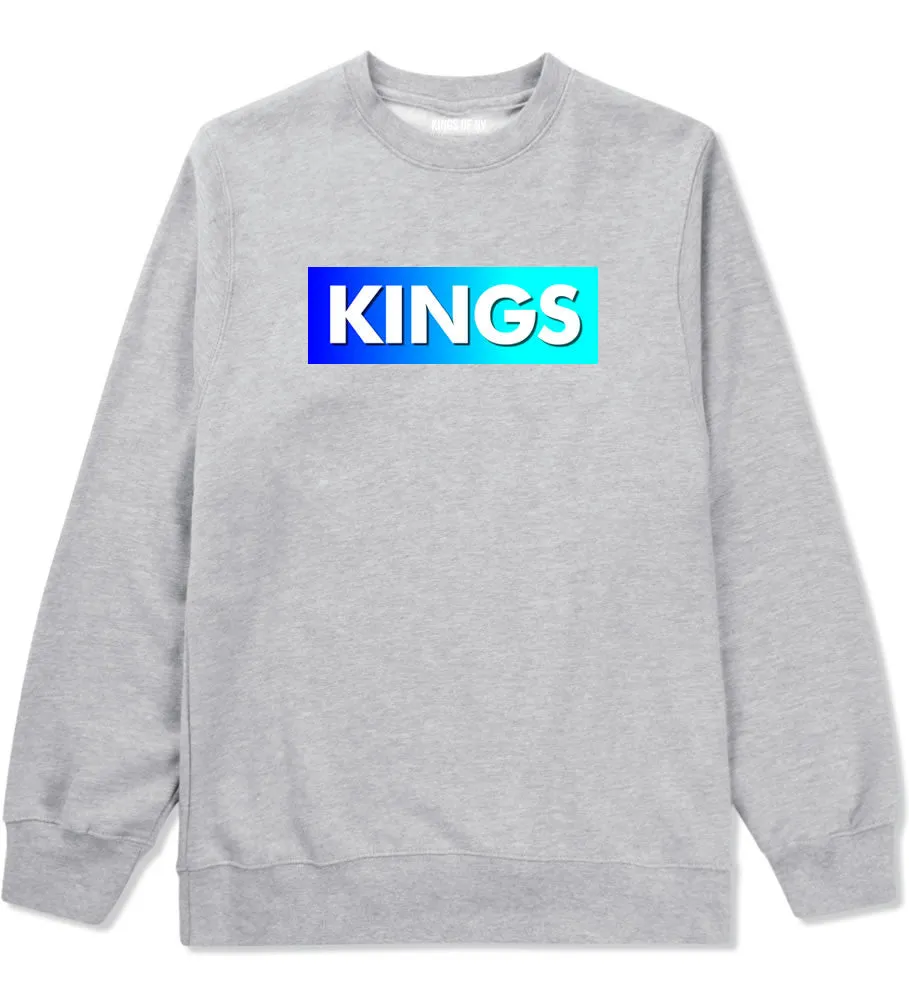 Kings Blue Gradient Boys Kids Crewneck Sweatshirt