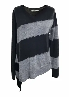Lane Stripe Sweater - Char/Black