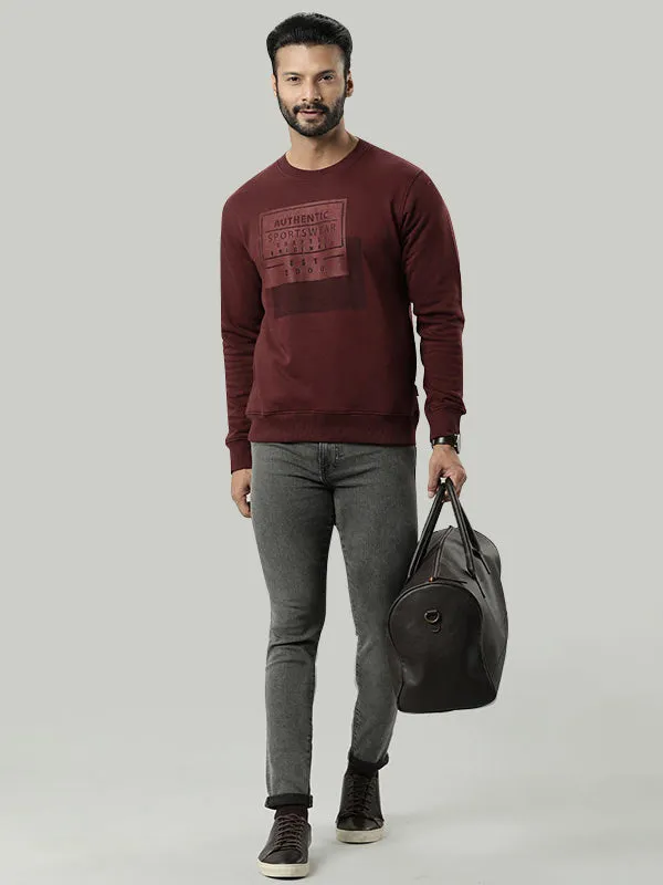 Men Full Sleeve Graphic Crew Neck Sweatshirt