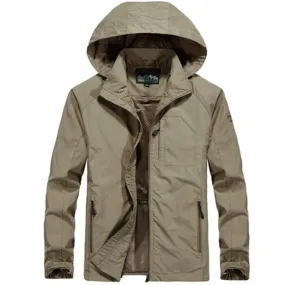 Men's Autumn Casual Waterproof Hooded Windbreaker