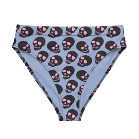 Neon Skull Sport High-Waisted Bikini Bottom