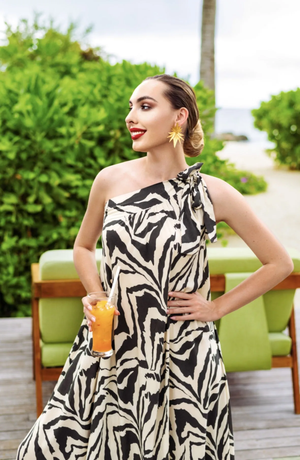 One Sholder Kaftan Dress Long Women's Kaftan