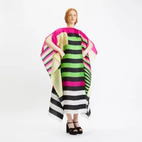 Organza Silk  Printed Multi Color Kaftan For Women's