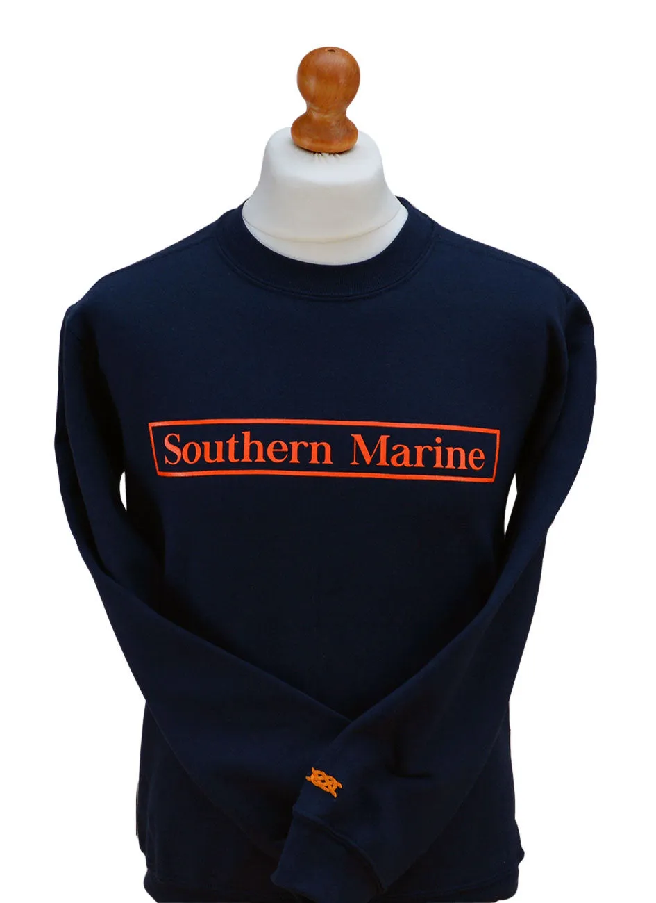 Southern Marine's Crew Sweatshirt Orange Logo - The Lewy     ON SALE