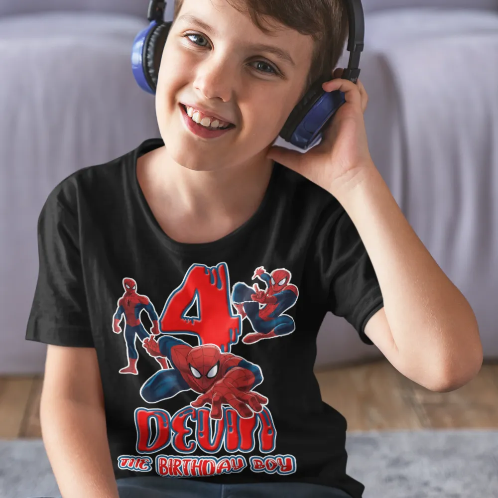 Spiderman Birthday Boy Family Matching Shirts