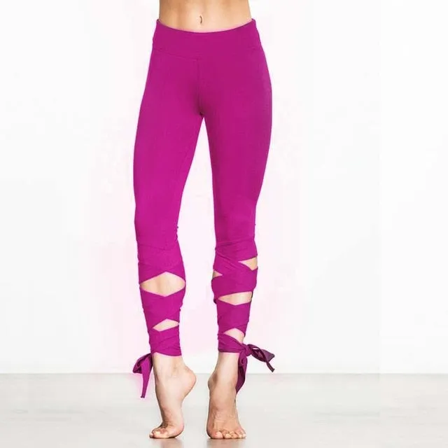 Sport Leggings Bandage Cross