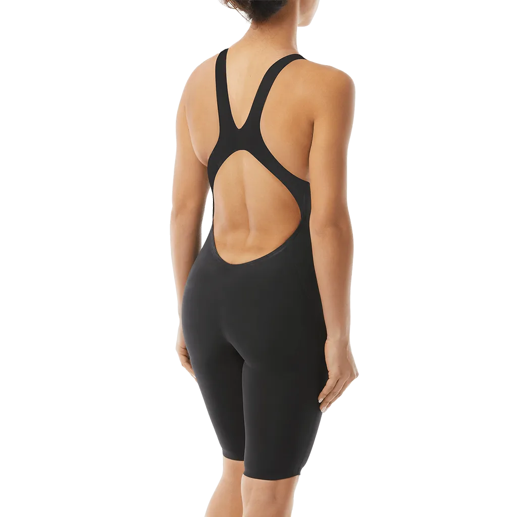 TYR Female Royal Invictus Solid Open Back Knee Race Suit