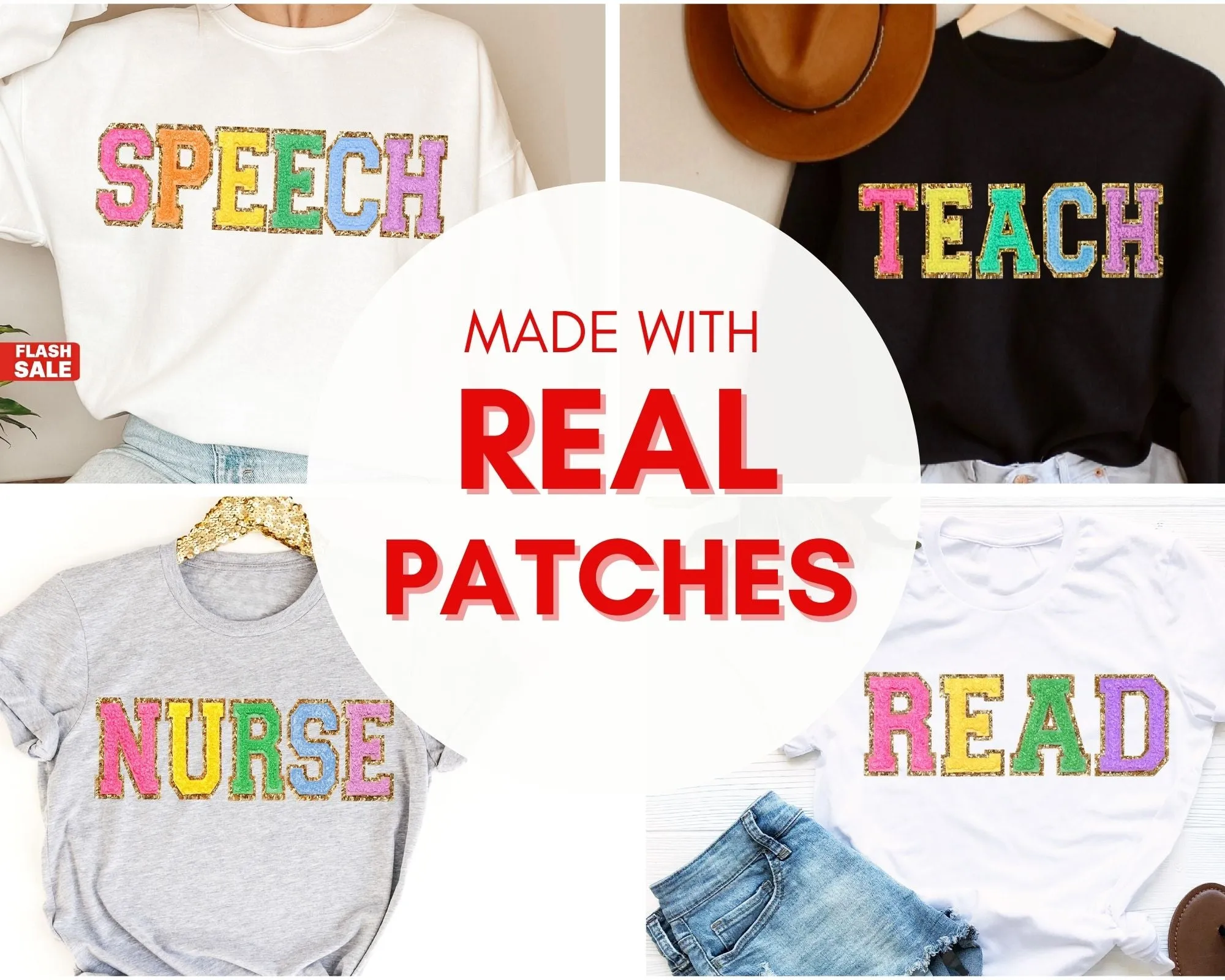 Valentines Day Letter Patch Sweatshirt