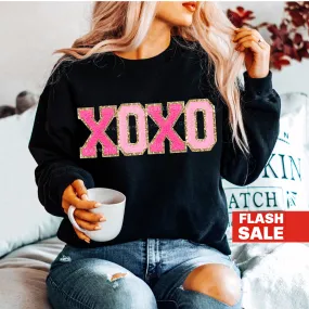 Valentines Day Letter Patch Sweatshirt