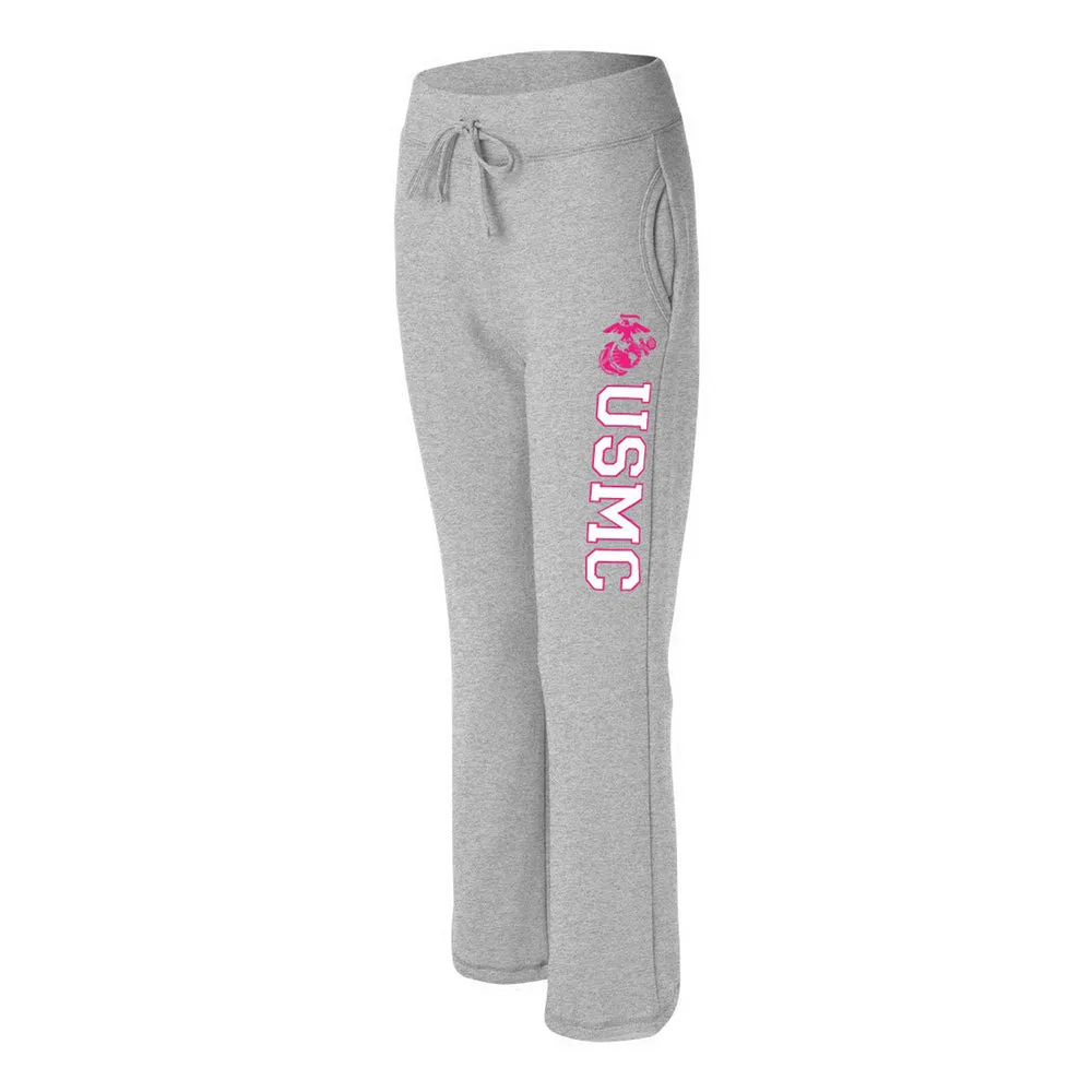 Vertical USMC Ladies Sweatpants-Sport Grey