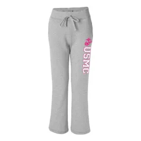 Vertical USMC Ladies Sweatpants-Sport Grey