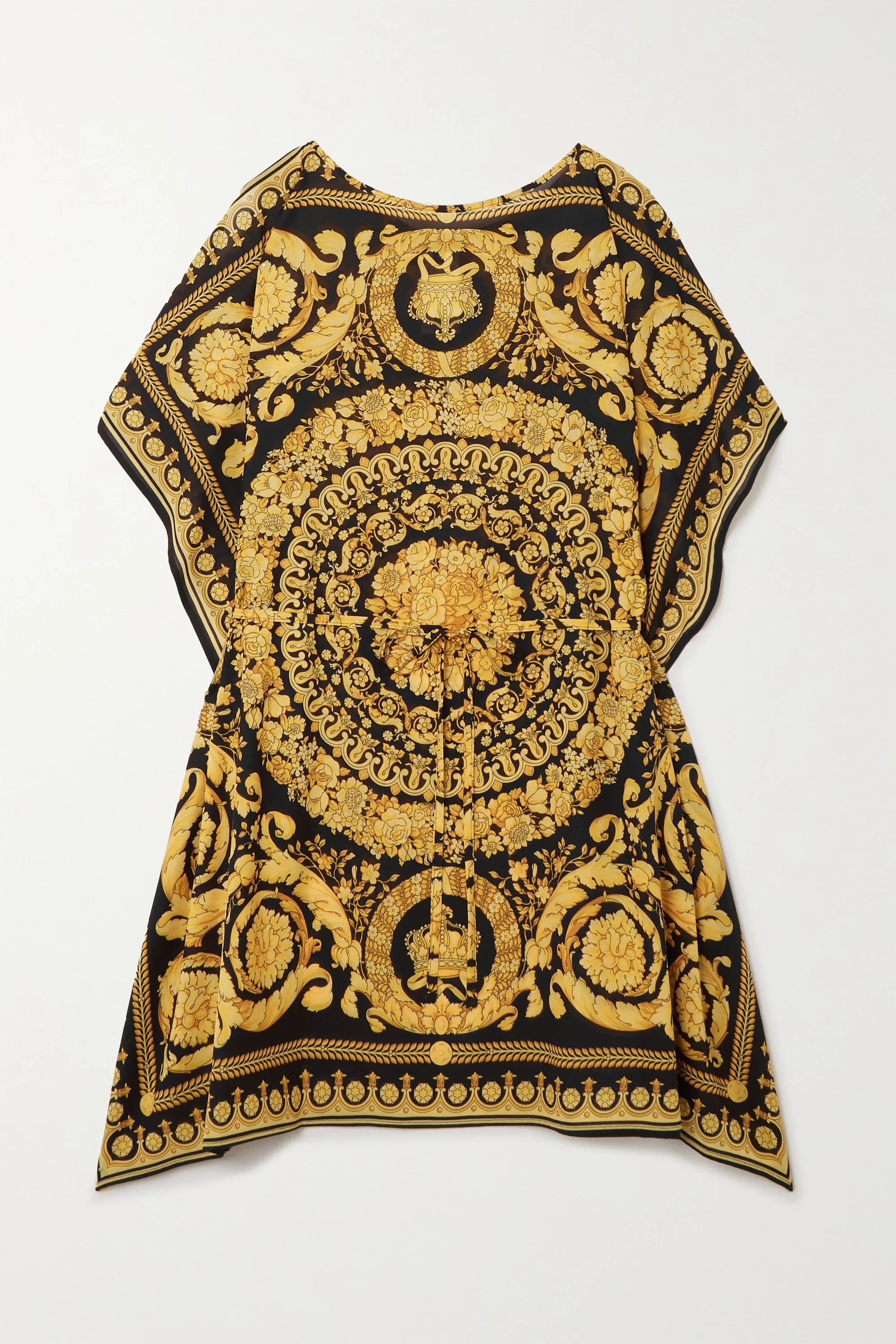 Women's French Moss Printed Occasion Wear Short Kaftan