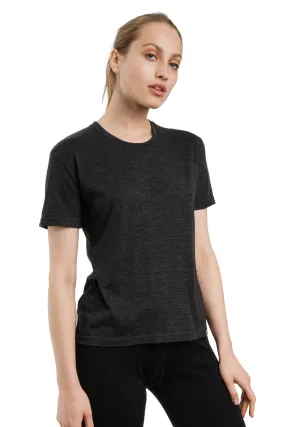Women's Merino T-shirt 165 Ebony Gray | Crewneck