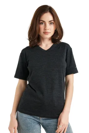 Women's Merino T-shirt 165 Ebony Gray | V-Neck