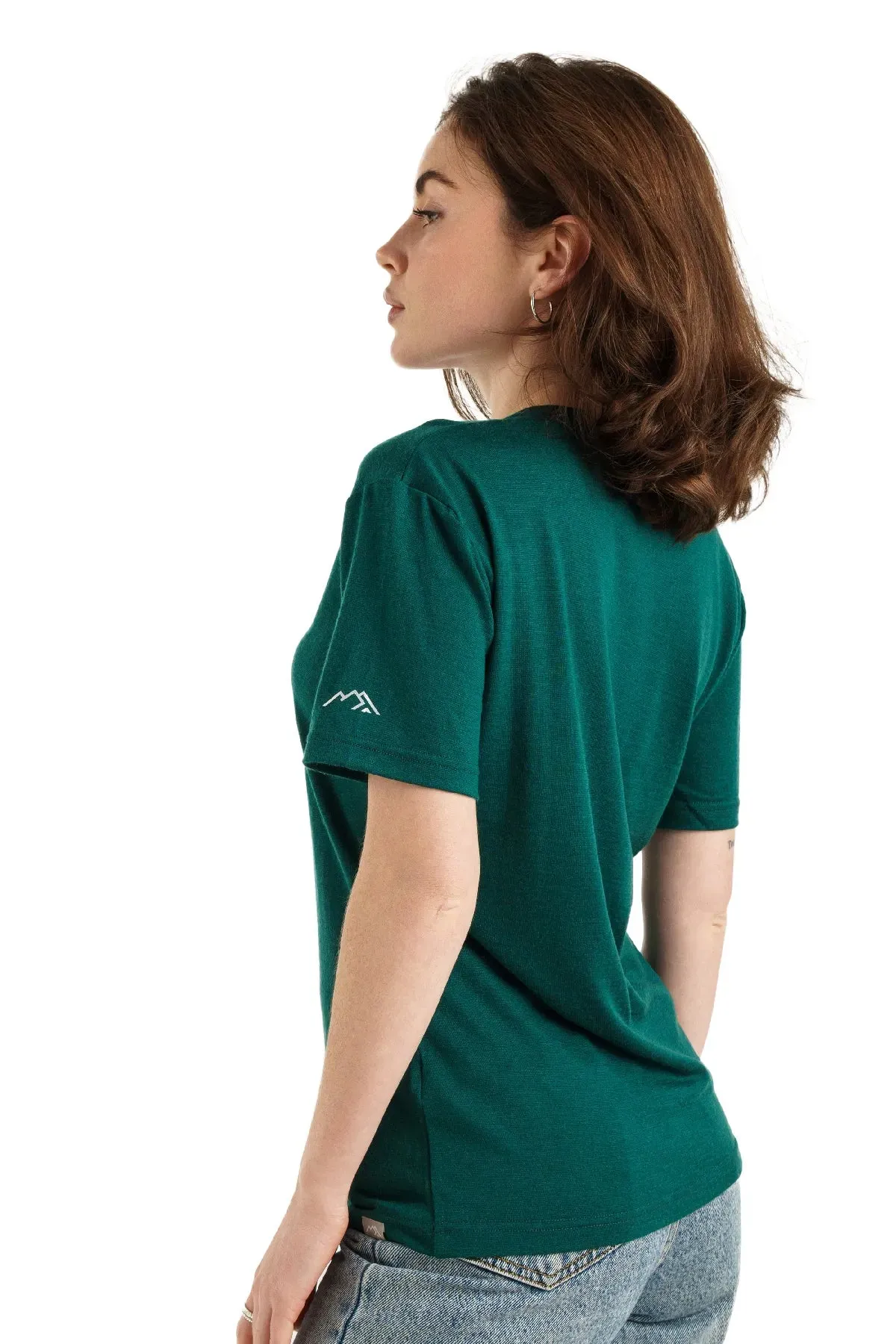 Women's Merino T-shirt 165 Forest Green | Crewneck ( socks)